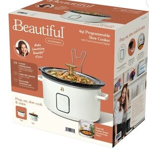 Beautiful kitchenware 4qt Programmable Slow Cooker -Tan